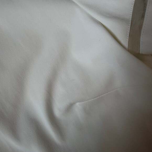 Alice + Olivia White Fit-and-Flare Mini Dress Mesh Short Sleeve Collared Hem - Picture 6 of 8